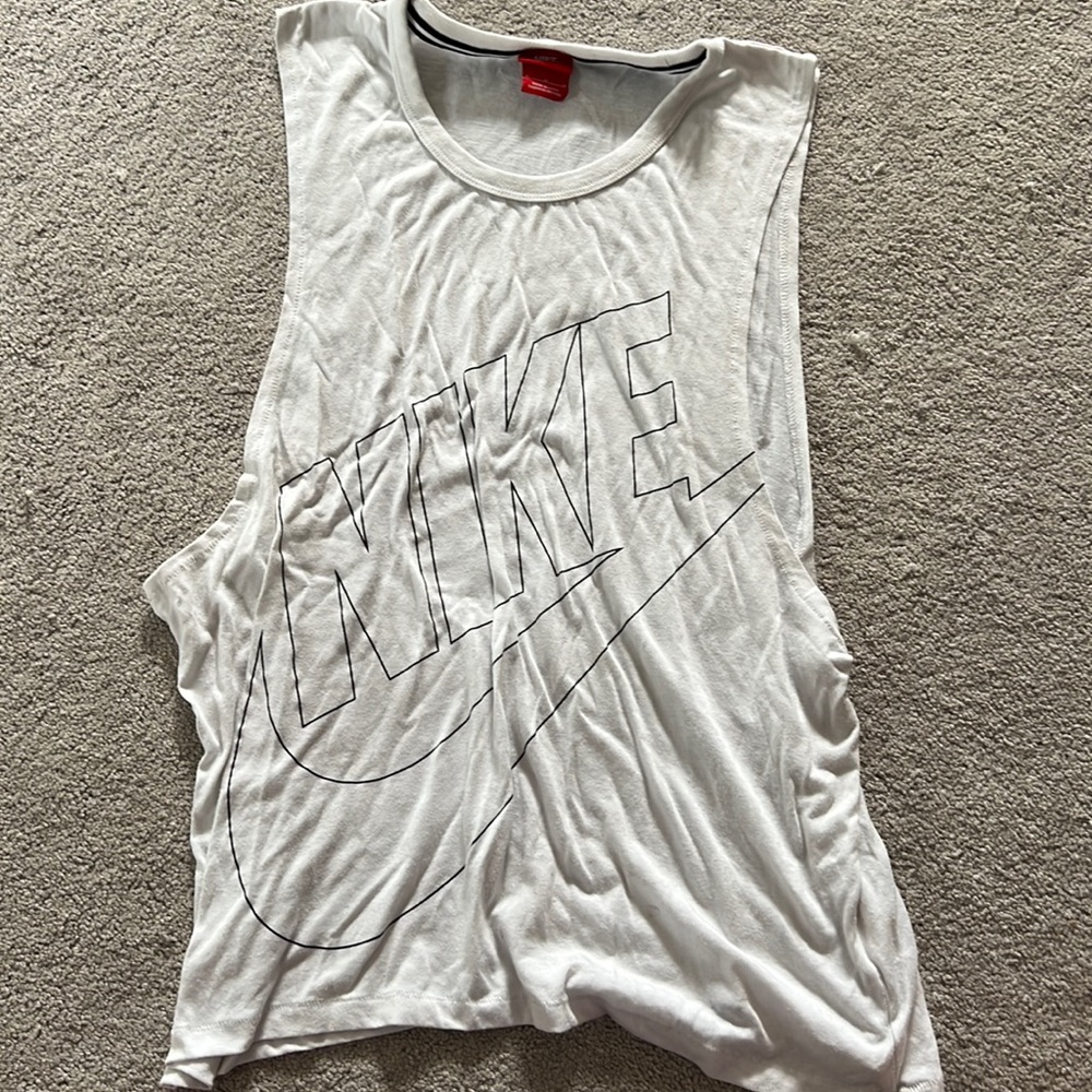 White Nike muscle tank